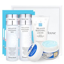 더마하우스 대용량4종선물세트(미백스킨+미백로션+미백대용량크림+수분크림30ml+팩2매)미백기능성 잡티관리, 1세트