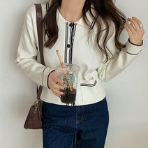 겟잇미 베이직 슬림 라인 카라 가디건 .겟잇미