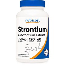 Nutricost 뉴트리코스트 Strontium 120캡슐 750mg 스트론튬, 120 Capsules