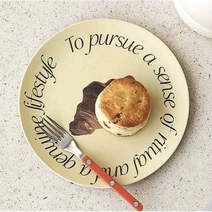 온리무드 친환경 접시 뱀부 그릇 대나무섬유 식기, 크로와상