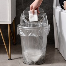 윈프라이스 클리어 라운드 투명 휴지통, 투명그린