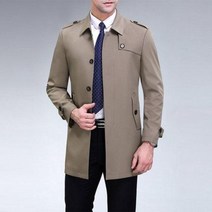 남성 코트 남자 명품 남자 트렌치 코트 프리미엄 하프 비즈니스 캐주얼 칼라 남봄 가을 중년 남