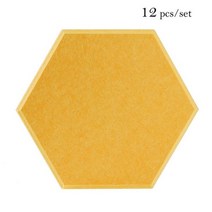 흡음판 방음 보드 음악실 흡음재 홈 침실 음향 패널 단열 사운드 흡수 장식 개, Large hexagon, 10-Orange, 8mm Medium Density