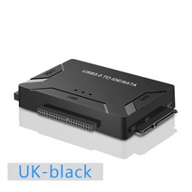 인클로저 UTHAI USB 30 SATAIDE 이지 드라이브 케이블 외부 25 quot35quot SATA25 quot35 IDE 하드 디스크 어댑터 범용 Q05, UKblack