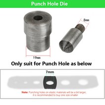가정용 미니 재봉틀 금속 펀치 구멍 및 구멍 그로밋 다이 핸드펀치 프레스 기계 금형 의류용 가죽 공예, 13 YKJMJ-Punch-7.0mm