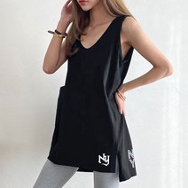 오브치치 루즈핏 빅사이즈 민소매티 민소매 티셔츠 나시티 레이어드 티셔츠 레이어드티 나시티셔츠 사계절 무지티셔츠 반팔티 롱나시티 롱나시