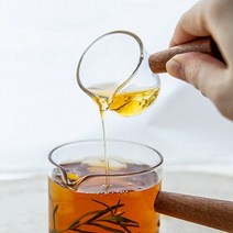 홈카페 우드 손잡이 유리 샷잔 시럽잔 110ml.오리엔탈무드