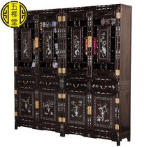 자개장 엔틱 가구 고가구 수납장 약장 원목 협탁 자게장 장농 인테리어 빈티지 경대, 블랙 자개장 책장