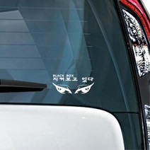 지프 익스테리어 블랙박스 경고용 스티커 2개 스크래치 센스있는 신차선물, 색상_옐로우