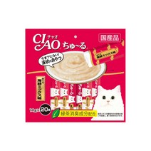 이나바 챠오츄르 고양이 간식 생선, 참치 + 해산물 혼합맛, 14g, 14ml, 20개입
