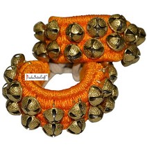 Prisha India Craft Kathak Ghungroo (16 No. Ghungroo) (2) 2 라인 빅 댄싱 벨 Ghungroo 페어 핸드메이드 인도 클래식 댄스 액세서