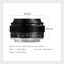 캠코더렌즈 카메라렌즈 TTArtisan 50 미리메터 F2 전체 프레임 렌즈 소니 E 후지 X Z 캐논 EOS-M L 마운트, 03 소니