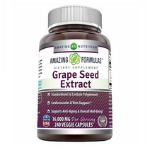 Amazing Grape seed Extract 어메이징 뉴트리션 그레이프 시드 추출 16000mg 240정, 1개, 기본