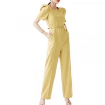 머스터드 더블버튼 여성 탑드레싱 점프슈트 경성의복 출근용 핏좋은 결혼식 정장 패션 오피스룩
