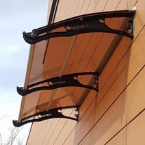 캐노픽스 800X1200 현관 캐노피 상가 렉산 지붕 처마 차양막 비막이 DIY조립, 회색틀 투명렉산