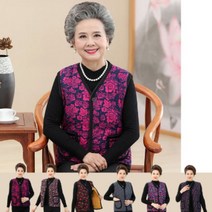 여성 겨울용 융털 기모 누빔 조끼 엄마 어르신 효도