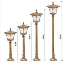 파워솔라 유럽풍엔틱전기가로등(최고급중형)1등 80cm 110cm 140cm 170cm 잔디등 정원등 공원등 펜션등 인테리어등 가로등