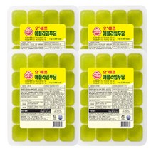 오뚜기 애플라임 푸딩 1kg 대용량 급식용 어린이집간식 디저트 식자재, 4개