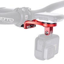 지토 자전거 속도계 거치대 가민/브라이튼/켓아이 호환 고프로 소니 액션캠 동시 장착, 레드