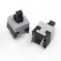 10 개몫 5.8x5.8 7x7 8x8 8.5x8.5mm 자동 잠금잠금 해제 푸시 촉각 전원 마이크로 스위치 6 핀 버튼 스위치, 8.5 블랙, 잠금 없음