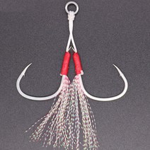 히트존 텐슬 싱글 더블 어시스트훅 10호 20호 30호 40호 50호 (루어 낚시 선상 지깅 낚시용품 자작채비), 더블 어시스트훅 3/0호