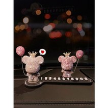 주차번호판 차량용 전화번호메모판 자동차 이동판, T02-큐빅 화이트곰(분풍선)장식품