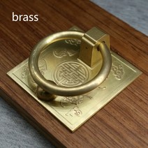 엔틱가구 서랍장 고가구 황동 광장 반지 골동품 중국 주방 캐비닛 도어 손잡이 블랙 청동 서랍 복고풍 찬장, 7.brass - 4.5cm length