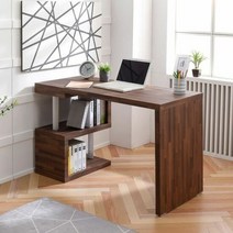 멀티 소형 ㄹ 1200 책상 세트, 색상:다크엘다