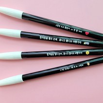 응원 문구 이름 각인 컴퓨터용 사인펜 2P 인쇄 컴싸, 1 빙그레 따옴체, 5 훈장