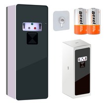 에어플로 프리미엄 방향제 자동분사기 (베이직 블랙) 건전지O, 아쿠아 1캔, 1개