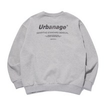 URBANAGE 컬러센슈얼 오버 기모 맨투맨_멜란지그레이