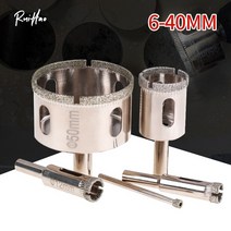 샌드위치 판넬 천공 드릴 비트 다이아몬드 코팅 타일 대리석 유리 세라믹 구멍 톱 링, 15mm, 둥근, 은