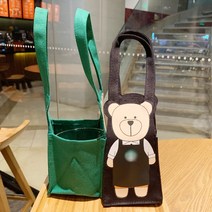 고품질!! 3일내 배송완료!! 브라운 키링 증정!!! 정품 스타벅스 가방 캔버스백 도시락 가방 미니백 런치백, 블랙