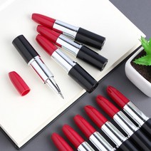특이한 여성 립스틱 볼펜 검정 /5p 그립감좋은펜