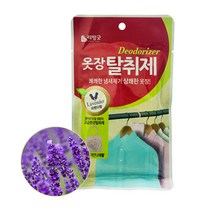 리빙굿 옷장용 탈취제 라벤다향 본품, 2g, 6개