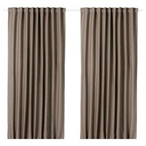 이케아 VILBORG 빌보리 반암막 커튼 한쌍 다크그레이 베이지 145x250 cm