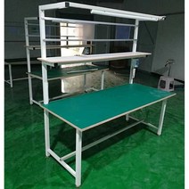 검사 작업대 책상 정전기 생산 테이블 조립 포장 작업, 120x60x180-단면+조명