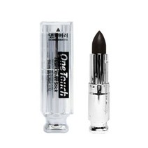 댕기머리 새치커버 흑색 자연흑갈색 자연갈색 x3개 원터치 헤어 커버스틱 새치커버 립스틱형, 1개