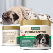 NaturVet 강아지 고양이 프로바이오틱 효소 Digestive Enzymes 114g, 1개