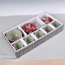 명품 청자 목련 잔 받침 5인 다기 다도 세트 예쁜 차 마시기 마시는 도구 주저자 고량주