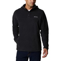 컬럼비아 남성용 스틴스 마운틴 노벨티 하프 스냅 후드 블루스톤 XL, Black, X-Large