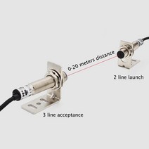 스마트 홈 키트 도어센서레이저 빔 광전 스위치 E3F-20L/20C1 적외선 센서 npn 20 미터, 한개옵션0