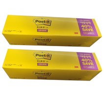 포스트잇 강한점착용 노트 점착메모지 2종 x 10p 세트 622SSN-20, 상큼오렌지, 그리움노랑, 2세트