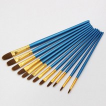 마카쥬물감 운동화 리폼 신발 염색 12 pcs 나무 아트 드로잉 브러쉬 페인트 브러시 펜 전문 아크릴 페인트 오일 수채화 그림 그리기 세트 03151, 03187-4
