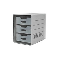 사무실서랍장 서류 파일 정리함 알류미늄 철제 이동식 캐비닛 테이블 수납장, 1mm, 중간상자+투명서랍3개