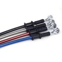 브레이크디스크 디스크브레이크 호환범용 500-1200mm 오토바이 유압 강화 브레이크 클러치 오일 호스 라인, 15 Blue 90cm