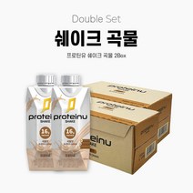 proteinu 프로틴유 쉐이크_곡물 한 달 세트 [ 2Box 36ea ] 단백질음료 식사대용쉐이크 보충제 곡물맛 RTD, 36개