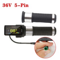 전동킥보드속도 전동킥보드 속도계 속도조절기 60v 부품 35km/h 계기판 컨트롤러 전기 스쿠터 브러시리스 모터 컨트롤러 속도 제어 핸들 36v 48v 스위치 액세서리 속도, 36v 5핀