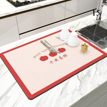 커피머신매트 북유럽 스타일 봄과 여름 꽃 시리즈 플레이스 매트 패션 흡수성 식기 배수 패드 빠른 건조 커피 머신, 15