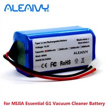 18650 Aleaivy-14.4v 2600mAh 충전식 리튬 이온 배터리 MIJIA Mi 로봇 진공 청소기용 필수 G1 청소기 팩, 14.4 볼트, 러시아, 3500mAh